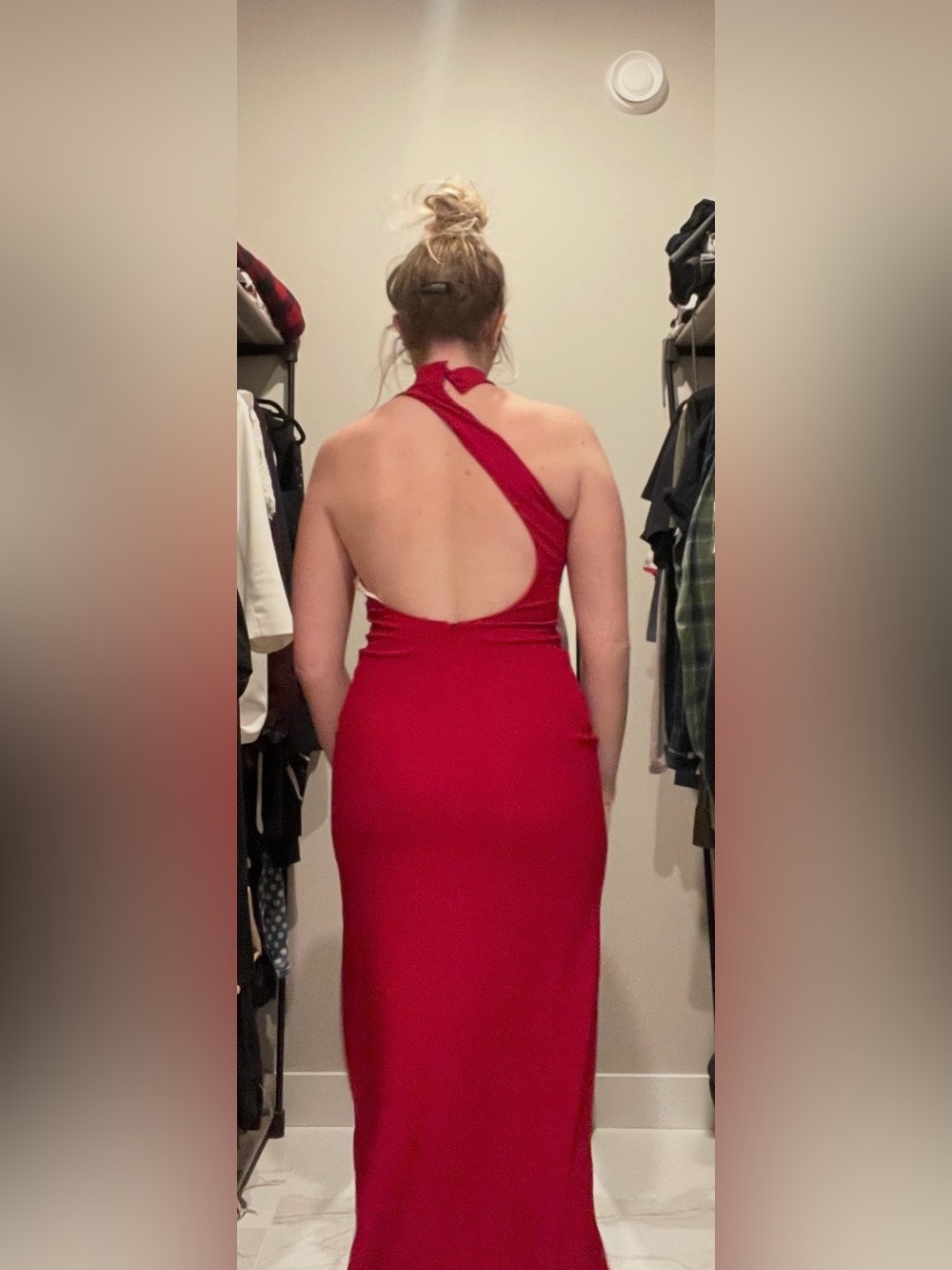 Asymmetrical Cutout Halter Maxi Dress - Picture 5 of 5